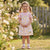 Sinsay Girl's Pink & Yellow Floral Pinafore 2-Piece Dress Set