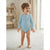 Sinsay Boy's Light Blue Ribbed Long-Sleeve Bodysuit