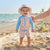 Sinsay Baby Boy's Blue & White Printed Swimsuit Set With Hat