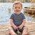 Sinsay Baby Boy's Navy & White Striped Chest Print Romper