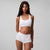 Calvin Klein Women's White Ribbed Logon Waist Band Boxer