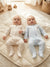 Sinsay Baby Boy's Light Blue & Beige Striped Pack Of 2 Long-Sleeves Overall