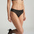 INC International Concepts Women's Black & Gold Metallic Lace Thong Briefs