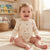 Sinsay Baby Girl's Beige All Over Printed Long-Sleeves Bodysuits