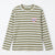Zara Girl's Multicolor Striped "100% Kind" Heart Chest Patch Long Sleeve Blouse | Zara In Lebanon