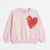 Zara Girl's Light Pink "Big Heart" Graphic Print Sweatshirt | Zara In Lebanon