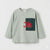 Zara Baby Boy's Sage Green "All Are Vibes" Chest Pocket Long Sleeve Blouse | Zara In Lebanon