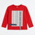 Zara Boy's Red "Today Has Been Cancelled" Print Long Sleeve Blouse | Zara In Lebanon