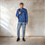 Sinsay Men's Light-Washed Blue Slim-Fit Jogger Jeans