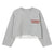 Zara Women's Grey "Los Angeles California" Cropped Sweatshirt | Zara In Lebanon