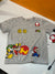 Super Mario Boys Light Heather Gray Bowser & Mario Graphic Pocket T-Shirt | Super Mario in Lebanon
