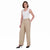 DKNY Women's Beige Wide-Leg Belted Pants