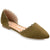 Journee Women's Olive Green Jezlin Slip On Almond Toe Ballet Flats | Journee Collection In Lebanon