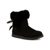 Juicy Couture Women's Black Faux Suede Cozy Winter & Snow Boot