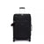 Black suitcase with a visible brand logo on a white background