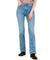 Light blue jeans worn by a person on a white background