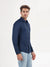 Celio Men's Navy Slim Fit Polyester Blend Shirt | Celio In Lebanon