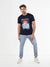 Celio Men's Navy Printed Regular Fit Cotton T-Shirt | Celio In Lebanon