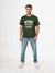 Celio Men's Green Printed Boxy Fit Cotton T-Shirt | Celio In Lebanon