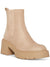 Madden Girl Women's Beige Heel Pull-Tab Goring Lug Sole Padded Trust Round Toe Chelsea Boots | Madden Girl in Lebanon