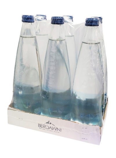 Berdawni Natural Mineral Water Glass Bottle 750ml Pack of 6