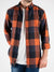 Only & Sons Men's Brick & Navy Buffalo Check Shirt | Only & Sons In Lebanon