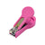 Pink nail clipper on a white background