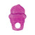 Purple ice cream cone-shaped baby teether on a white background