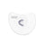 Clear plastic shield with a moon symbol and 'Optima' branding on a white background