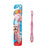 Pink children's toothbrush with Cleo-Dent packaging on a white background
