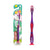 Purple children's toothbrush with packaging on a white background