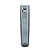 Or Bleu toenail clippers with a plastic container, featuring a metallic finish and black grip