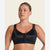 Leonisa Women's Black Posture Corrector Back Support Wireless Bra