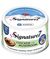 Can of Signature7 chicken with mushroom cat food on a white background