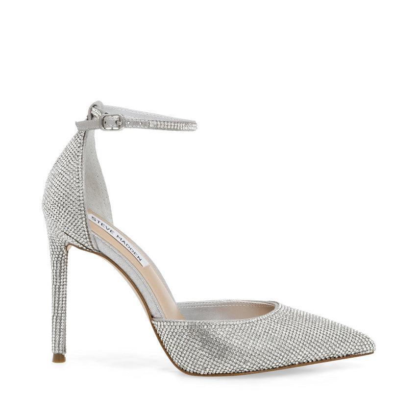 Steve Madden Women's Silver Valid-R Pump Rhinestone Heels | Steve Madden In Lebanon