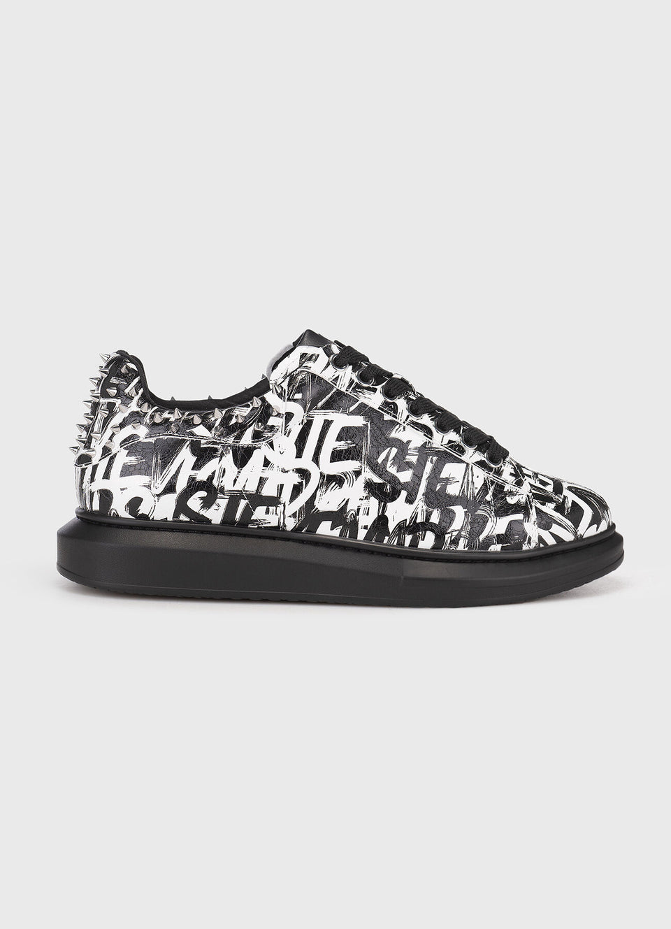 Steve Madden Men's Black & White Synthetic Frost Sneakers | Steve Madden In Lebanon