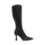 Steve Madden Women's Black Leather Flute Knee High Boots