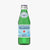 Glass bottle of S.Pellegrino Sparkling Natural Mineral Water, 250ml with a label and red star symbol.