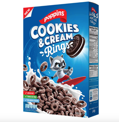 Poppins Choco Rings Cookies & Creams 350g