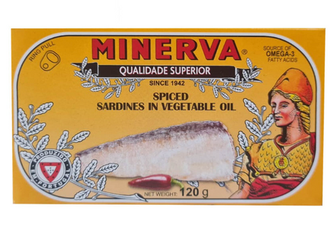 Minerva Spiced Sardines In Vegetable Oil 120g