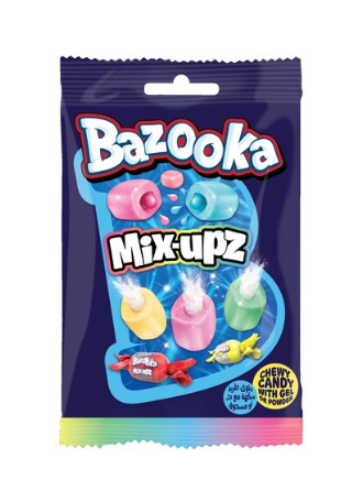 Bazooka Mix-Ups Chew Candy Filled With Gel And Powder 45GR