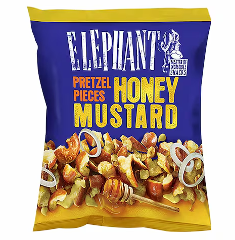 Elephant Honey Mustard Pretzel Pieces 125g