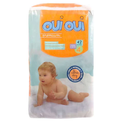 Oui Oui Premium Diaper Large 42 Size:4 , Count 9-18KG