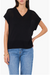 Vince Camuto Women's Black Short Sleeve V-Neck T-Shirt | Vince Camuto in Lebanon