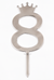 SD Silver Decorative Crown Details Acrylic Number 8 Cake Topper | SD in Lebanon
