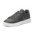 A dark gray low-top sneaker with a white sole, shown in a side profile view against a plain white background.