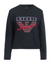 Emporio Armani Women's Black Front Embroidered Sweatshirt | Emporio Armani In Lebanon