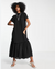 Topshop Women's Black Peplum Hem Tie Neck Maxi Dress | Topshop In Lebanon