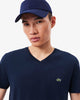 Lacoste Men's Navy Lightweight Pima Cotton V Neck T-Shirt | Lacoste In Lebanon