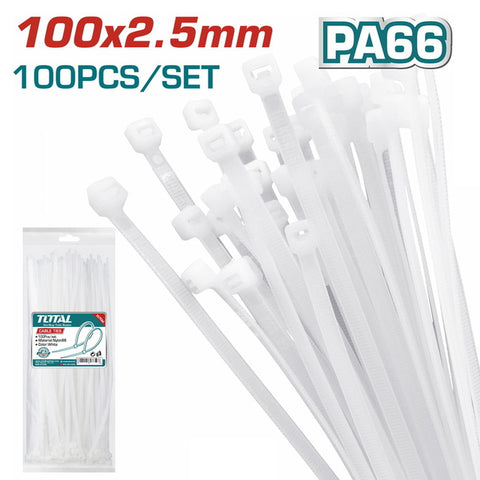 Total Cable Ties 100 X 2.5mm 100PCS THTCT1001